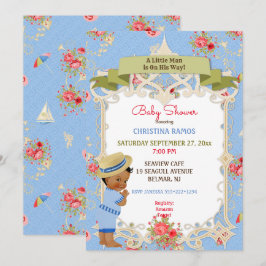 Strandpromenad Victoriana Beach Sommar Baby Shower Inbjudningar