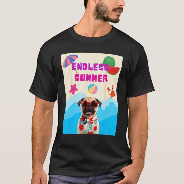 Strandpug T Shirt (Framsida)