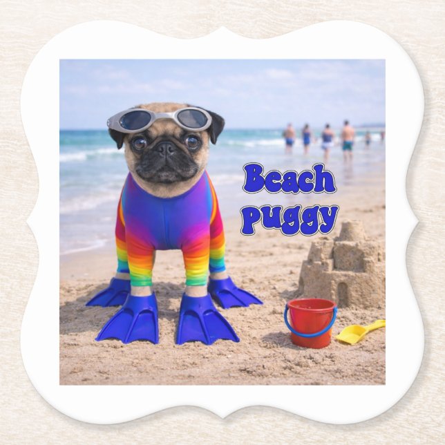 Strandpuggy Underlägg Papper (Framsida)