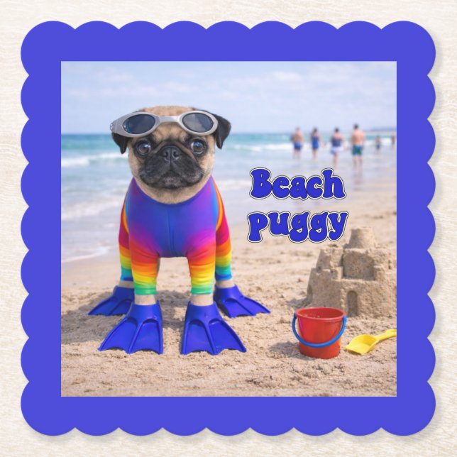 Strandpuggy Underlägg Papper (Framsida)
