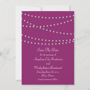 Strands Pearls on Magenta Spara datum Datumet