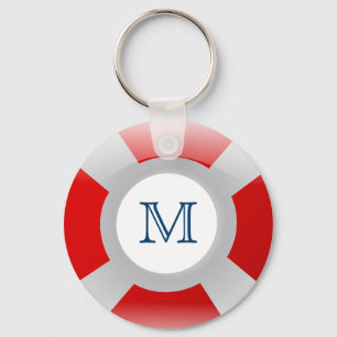 Strandsamling: LifesaverMonogram Nyckelring