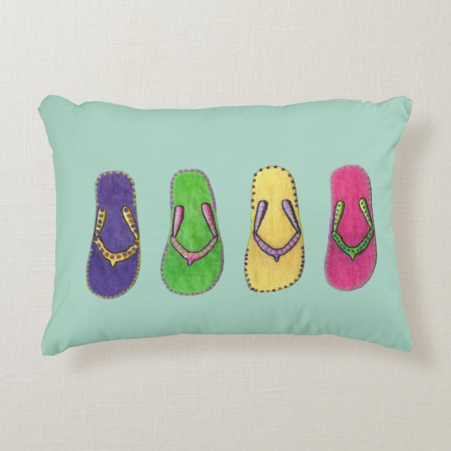 StrandSandals Prydnadskudde (Framsidan)