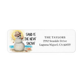 Strandsandmannens jul returadress returadress etikett