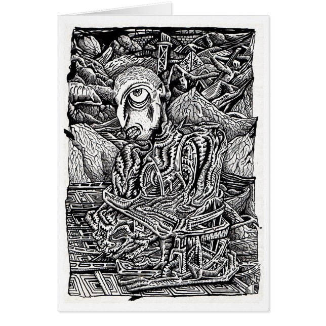 strandsatt hälsningskort (Framsidan)