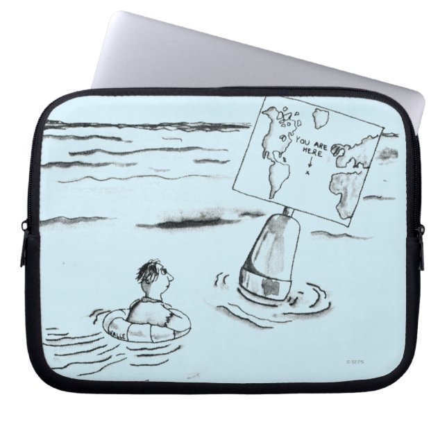 Strandsatt Laptop Sleeve (Framsidan)