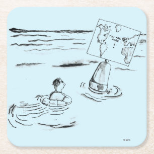Strandsatt Underlägg Papper Kvadrat