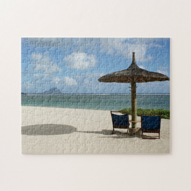 Strandscen Mauritius. Pussel (Horisontell)