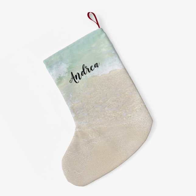Strandscen Namn Mall Julstrumpa (Baksidan (Hängande))