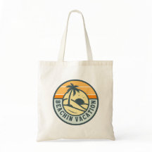 Strandsemesterlogotyp på tote-handelsväska