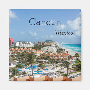 Strandsemesterort tropiska Cancun Mexico Magnet