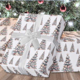 Strandskal Julgransmönster Presentpapper