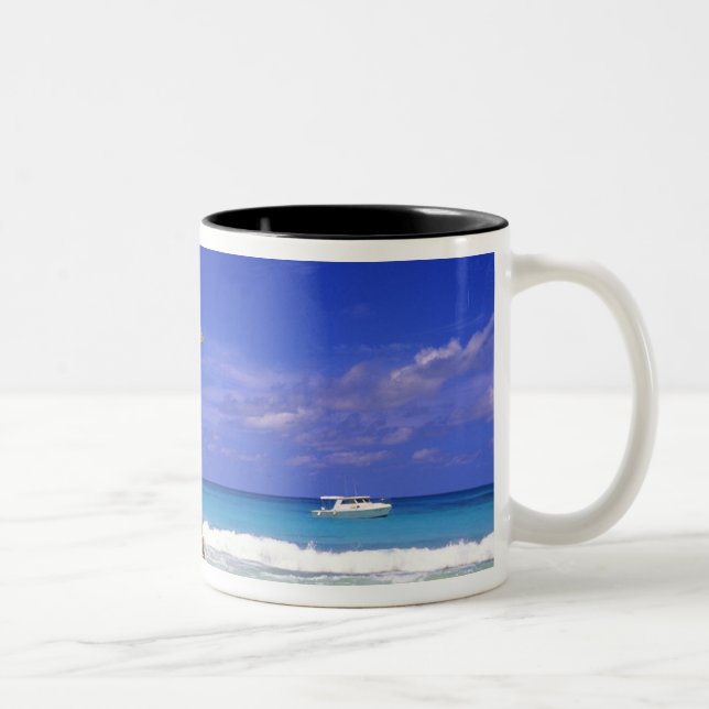 Strandskärm, Abaco, Bahamas Två-Tonad Mugg (Höger)