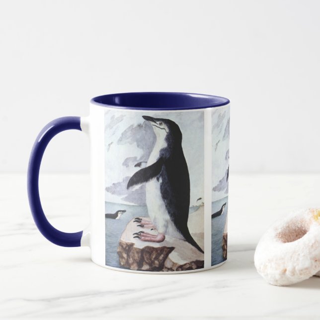 StrandskataPingvin, Åldriga Fåglar från Antarktis Mugg (Med munk)