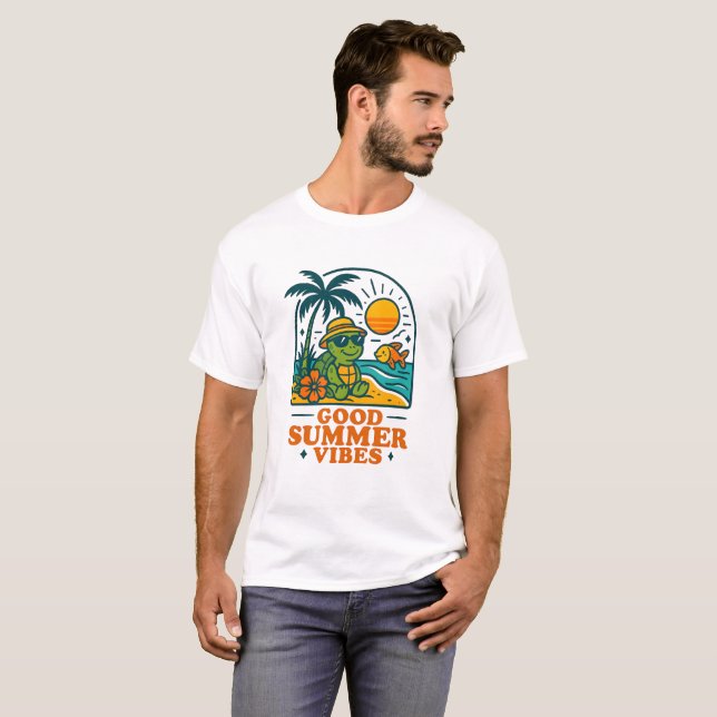 strandsköldpadda t shirt (Hel framsida)