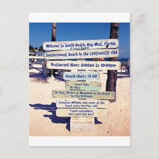 Strandskylt nyckel väster florida vykort
