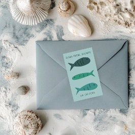 Strandsoaré Bröllopsdusch Söta Fiskar SPECIALTILLV Rektangulärt Klistermärke