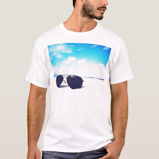 Strandsolglasögon T-shirt (Framsida)