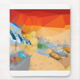 Strandsolnedgång landskaps konst musmatta