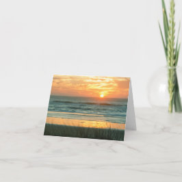 Strandsolnedgång Notecard Kort