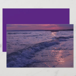 Strandsolnedgång ocean hav molnig himmel scrapbook