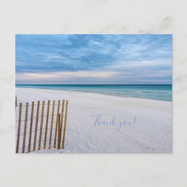 Strandstaket Morgon Destin Florida Tack Vykort (Framsida)