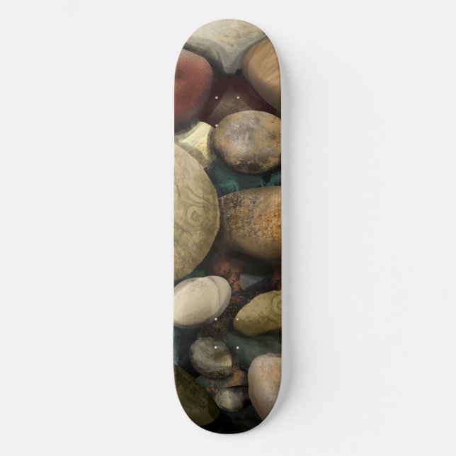 Strandstenmönster Mini Skateboard Bräda 18,5 Cm (Framsida)