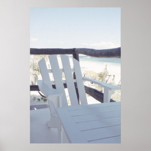 Strandstol på balkong poster