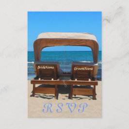 Strandstolar för bröllop i sanden OSA kort