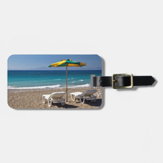 Strandstolar och paraply – sommar bagagebricka