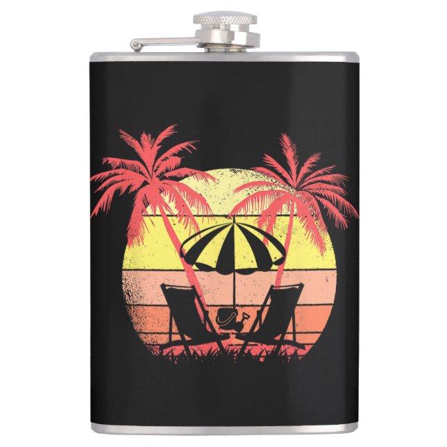 Strandstolar Parasoll Sommar Solnedgång 80-tal Pal Fickplunta (Framsidan)