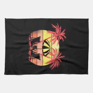 Strandstolar Parasoll Sommar Solnedgång 80-tal Pal Kökshandduk