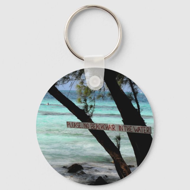 Strandstolar Rum Point Grand Cayman Nyckelring (Framsida)