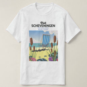 Strandstranden Scheveningen i Nederländerna poster T Shirt