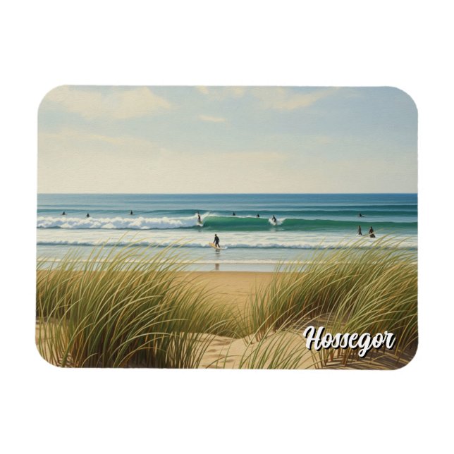 Strandsurfare av Hossegor Frankrike Magnet (Horisontell)