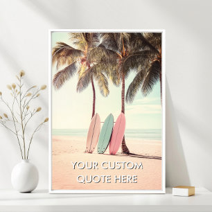 Strandsurfing-Skapa Din Egen Motiverande Poster
