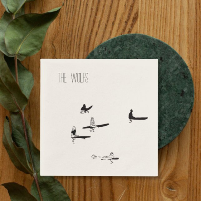 Strandsurfning Bröllopsdrink Servett (Skapare uppladdad)