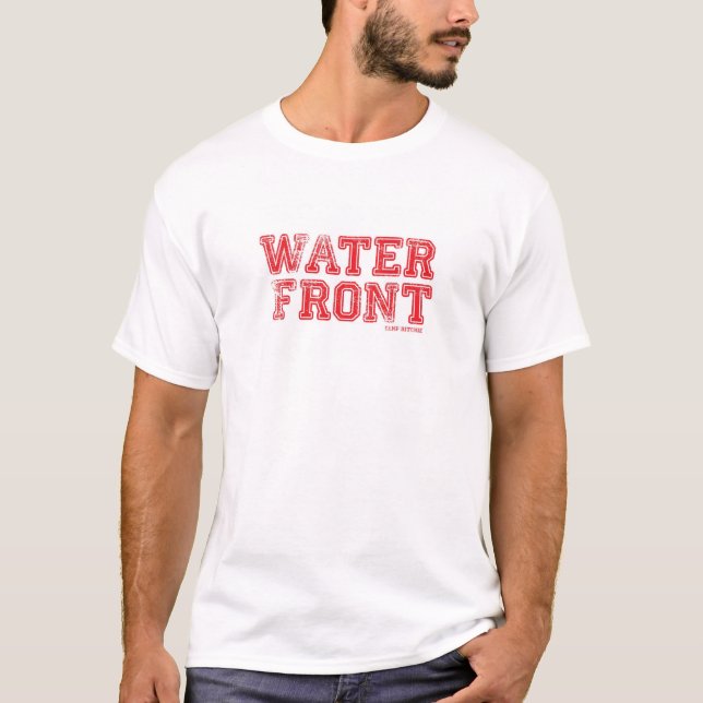 StrandT-tröja /Red på vit Tee (Framsida)