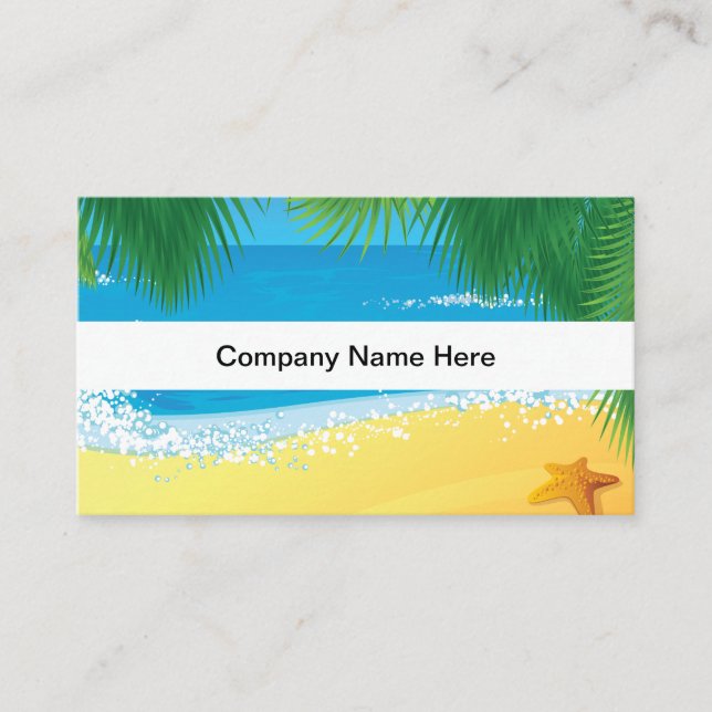Strandtema Businesscards Visitkort (Framsida)