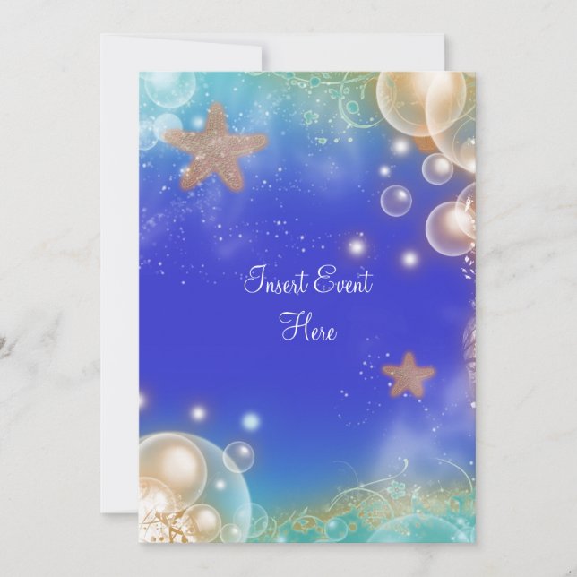 "Strandtema" elegant bröllop förlovning födelsedag Inbjudningar (Framsida)