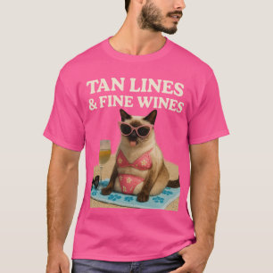 Strandtema för siameskattsälskare t shirt
