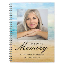 Strandtema Minnesgudstjänst Begravning Foto Gästbo Anteckningsbok