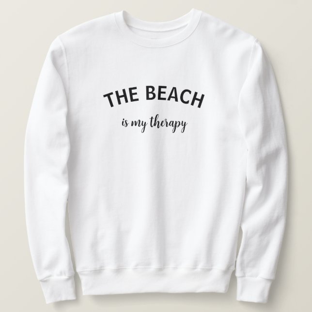 Strandterapi Sommarresa Crewneck Lång Ärmad Tröja (Design framsida)