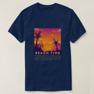 Strandtid Sommarstämning: Tropisk Solnedgång Vinta T Shirt