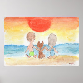 Strandtid - Vår lyckliga plats Poster