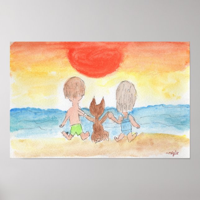 Strandtid - Vår lyckliga plats Poster (Framsidan)
