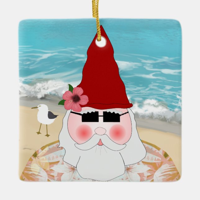 Strandtomteprydnad Julgransprydnad Keramik (Framsida)