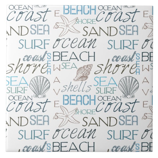 Strandtypografi Kakelplatta (Framsidan)