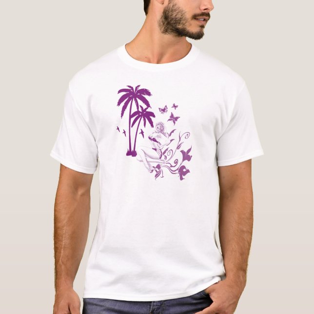 Strandutvikningsbild Tee Shirt (Framsida)