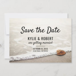 Strandvågor Bröllop Spara Datum Inbjudningar